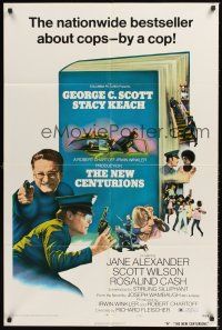 6y615 NEW CENTURIONS style A 1sh '72 George Scott, Stacy Keach, a story about cops written by a cop!