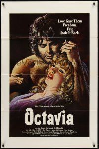 6y631 OCTAVIA 1sh '83 close-up romantic artwork, Susan Curtis in the title role!