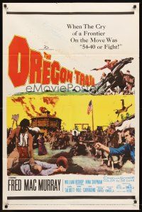 6y655 OREGON TRAIL 1sh '59 Fred MacMurray,the battle-cry 54-40 or Fight resounded across the West!