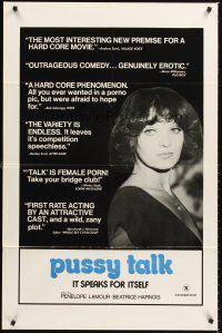 6y701 PUSSY TALK 1sh '75 Penelope Lamour, Beatrice Harnois, it speaks for itself!