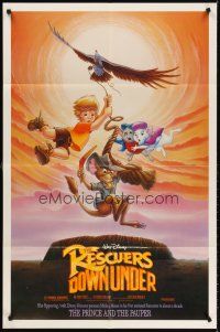 6y724 RESCUERS DOWN UNDER/PRINCE & THE PAUPER DS 1sh '90 Disney in Australia!