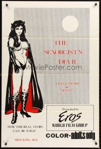 6y774 SEXORCIST'S DEVIL 1sh '74 Ray Dennis Steckler, artwork of sexy woman in cape!