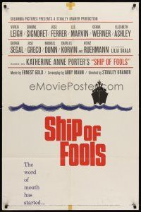 6y782 SHIP OF FOOLS 1sh '65 Stanley Kramer's movie based on Katharine Anne Porter's book!