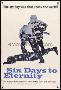 6y798 SIX DAYS TO ETERNITY 1sh '60s famous Israeli war that shook the world!