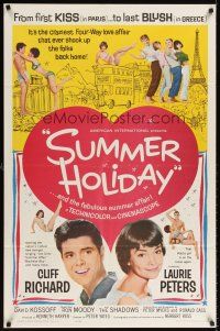 6y849 SUMMER HOLIDAY 1sh '63 Peter Yates directed, Cliff Richard, sexy Lauri Peters in bikini!