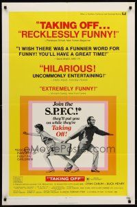 6y869 TAKING OFF 1sh '71 Milos Forman's first American movie about running away!