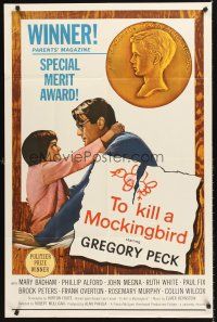 6y901 TO KILL A MOCKINGBIRD Parents Magazine 1sh '63 Gregory Peck classic, from Harper Lee's novel!