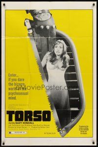 6y911 TORSO 1sh '73 directed by Sergio Martino, sexy Suzy Kendall, bizarre psychosexual minds!
