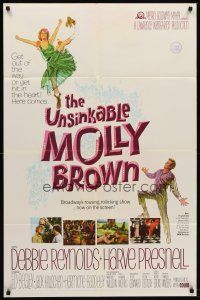 6y934 UNSINKABLE MOLLY BROWN 1sh '64 Debbie Reynolds, get out of the way or hit in the heart!