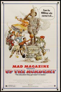 6y938 UP THE ACADEMY 1sh '80 MAD Magazine, Jack Rickard art of Alfred E. Newman!