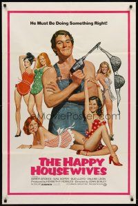 6y941 UPS & DOWNS OF A HANDYMAN 1sh '76 The Happy Housewives, Barry Stokes, Gay Soper, sexy art!