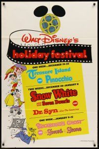 6y961 WALT DISNEY'S HOLIDAY FESTIVAL 1sh 1975 six classic family titles!
