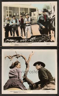 6z994 REPRISAL 2 color 8x10 stills '56 cowboy Guy Madison & sexy Katherine Grant in western action!