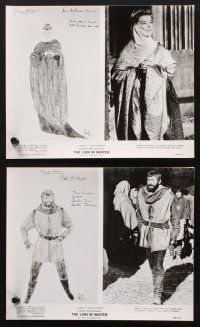 6z358 LION IN WINTER 6 8x10 stills '68 Katharine Hepburn, cool wardrobe art & full-length images!