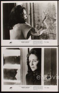 6z215 NIGHT WATCH 10 8x10 stills '73 Elizabeth Taylor & Laurence Harvey, horror!