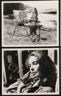 6z372 SANDPIPER 6 8x10 stills '65 Elizabeth Taylor painting on the beach, Richard Burton!