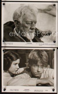 6z296 STAR WARS 8 8x10 stills '77 Hamill, Fisher, Guiness, great images from sci-fi classic!