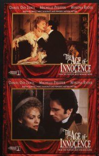 6z641 AGE OF INNOCENCE 8 8x10 mini LCs '93 Scorsese, Daniel Day-Lewis, Winona Ryder, Pfeiffer!