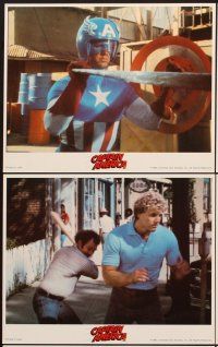 6z609 CAPTAIN AMERICA 2 10 8x10 mini LCs '79 Marvel Comics sequel with Christopher Lee!