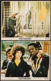 6z692 EARTHQUAKE 8 8x10 mini LCs '74 Charlton Heston, Ava Gardner, George Kennedy, Richard Roundtree
