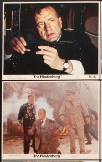 6z632 HINDENBURG 9 8x10 mini LCs '75 George C. Scott, Anne Bancroft, Burgess Meredith!