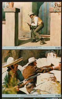 6z833 MAGNIFICENT SEVEN RIDE 8 8x10 mini LCs '72 art of cowboy Lee Van Cleef firing six-shooter!