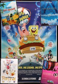 7a049 LOT OF 23 UNFOLDED AND FORMERLY FOLDED FRENCH ONE-PANELS '00s Spongebob, Scooby Doo + more!