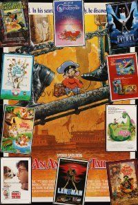 7a062 LOT OF 27 UNFOLDED AND FORMERLY FOLDED CARTOON ONE-SHEETS '77 - '99 American Tail & more!