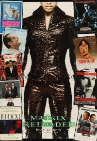 7a063 LOT OF 24 UNFOLDED ONE-SHEETS '84 - '05 Matrix Reloaded, Striptease, Family Business +more!