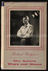 7a193 ACTOR'S WAYS & MEANS second edition English hardcover book '54 from Michael Redgrave lectures!