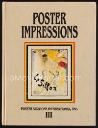 7a221 POSTER IMPRESSIONS hardcover auction catalog '86 images from Jack Rennert's 3rd auction!