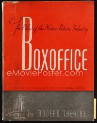 7a080 BOX OFFICE exhibitor magazine July 19, 1941 full-color Universal & Paramount inserts!