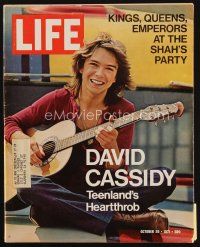 7a183 LIFE MAGAZINE magazine October 29, 1971 David Cassidy with guitar is Teenland's Heartthrob!