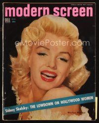 7a136 MODERN SCREEN magazine March 1954 sexy Marilyn Monroe, the lowdown on Hollywood women!