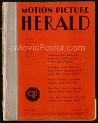 7a087 MOTION PICTURE HERALD exhibitor magazine February 26, 1944 See Here Private Hargrove & more!