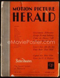 7a085 MOTION PICTURE HERALD exhibitor magazine November 16, 1940 Karloff & Lugosi by Hirschfeld!