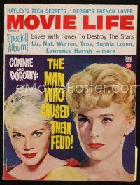 7a175 MOVIE LIFE magazine Feb 1962 the man who caused Connie Stevens & Dorothy Provine to feud!