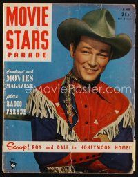 7a169 MOVIE STARS PARADE magazine June 1948 wonderful portrait of Roy Rogers by Freulich!