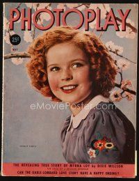 7a101 PHOTOPLAY magazine May 1938 wonderful portrait of Shirley Temple by George Hurrell!
