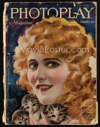 7a095 PHOTOPLAY magazine October 1920 wonderful art of Mary Pickford w/ kittens by Rolf Armstrong!