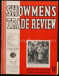 7a094 SHOWMEN'S TRADE REVIEW exhibitor magazine June 10, 1944 Gregory Peck in Days of Glory!