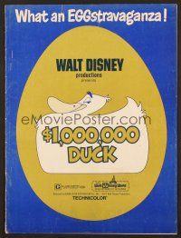 7a383 $1,000,000 DUCK pressbook '71 everyone quacks up at Disney's 24-karat layaway plan!