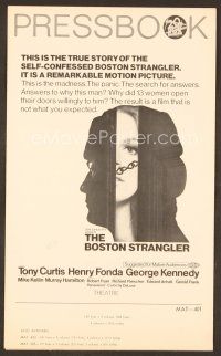 7a396 BOSTON STRANGLER pressbook '68 Tony Curtis, Henry Fonda, he killed thirteen girls!