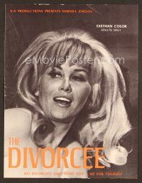 7a408 DIVORCEE pressbook '69 sexy Marsha Jordan has more fun, see for yourself!