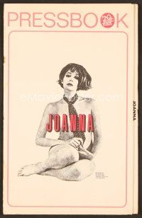 7a451 JOANNA pressbook '68 sexy naked English Genevieve Waite wearing only a neck tie!