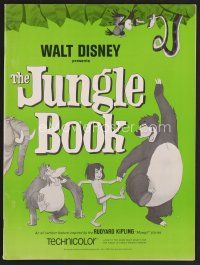 7a453 JUNGLE BOOK pressbook '67 Walt Disney cartoon classic, great images of all characters!