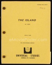 7a306 ISLAND revised final draft script April 27, 1979, screenplay by Peter Benchley!