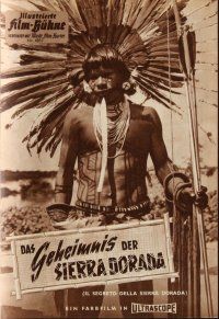 7a240 DAS GEHEIMNIS DER SIERRA DORADA German program '59 many great images of natives!
