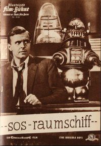 7a253 INVISIBLE BOY German program '58 many different images of Robby the Robot & Richard Eyer!