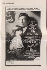 7a392 BIG SLEEP pressbook '78 art of Robert Mitchum & sexy Candy Clark by Richard Amsel!